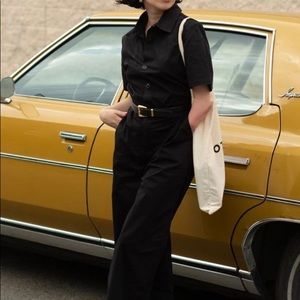 Kotn Shortsleeve Jumpsuit in Black